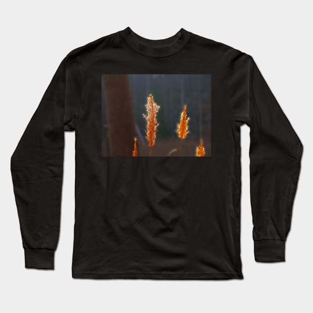 Grass Fire Long Sleeve T-Shirt by EileenMcVey